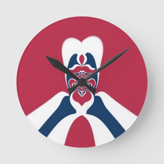 Horloge Ronde Impression Abstraite E.T. (Recto)