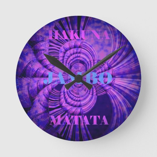 Horloge Ronde Impression d'art Cosmic Hakuna (Recto)