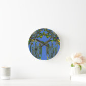 Horloge Ronde Impression d'art Iridescente avec design abstrait  (Maison)