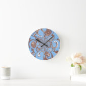 Horloge Ronde Impression d'art Kaleidoscope vintage (Maison)