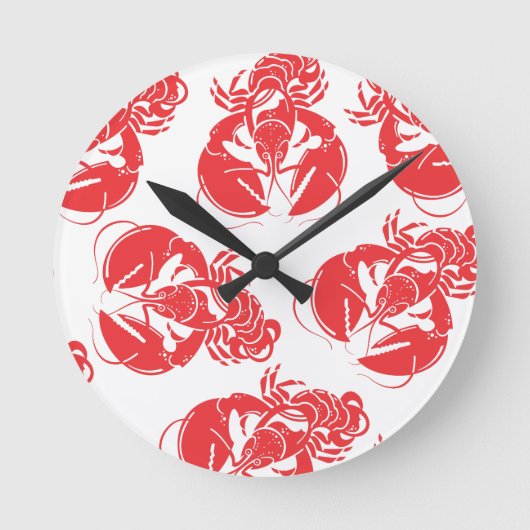 Horloge Ronde impression de homard (Recto)