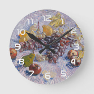Horloge Ronde Impression de l'art de nature morte de Van Gogh Ra