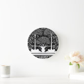 Horloge Ronde Impression de motif d'arbre Art Nouveau d'Aubrey B (Maison)