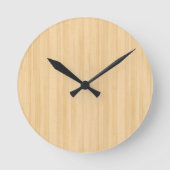 Horloge Ronde Impression numérique bois clair (Recto)