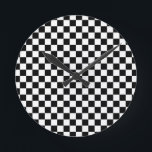Horloge Ronde Impression numérique des échecs noirs et blancs<br><div class="desc">Black and White Chess Digital Print Wall Horloge de Gerson Ramos.</div>