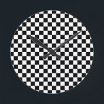 Horloge Ronde Impression numérique des échecs noirs et blancs<br><div class="desc">Black and White Chess Digital Print Wall Horloge de Gerson Ramos.</div>