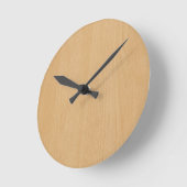 Horloge Ronde Impression numérique en bois Brown clair (Angle)