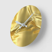 Horloge Ronde Impression numérique Liquide Gold (Angle)