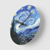 Horloge Ronde Impressionism Van Gogh Starry Night Wall Clock (Angle)