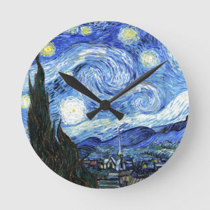 Horloge Ronde Impressionism Van Gogh Starry Night Wall Clock