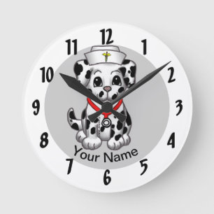 Horloge Ronde Infirmière canine 