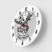 Horloge Ronde Infirmière Chien  (Angle)