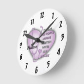 Horloge Ronde Infirmière de la Force aérienne de Purple Heart (Angle)