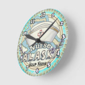 Horloge Ronde Infirmière de l'Alaska (Angle)