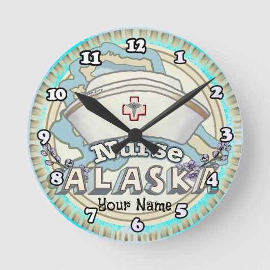 Horloge Ronde Infirmière de l'Alaska (Recto)