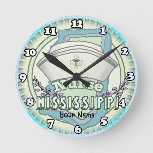 Horloge Ronde Infirmière du Mississippi (Recto)
