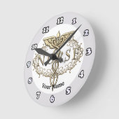 Horloge Ronde Infirmière en cuivre (Angle)