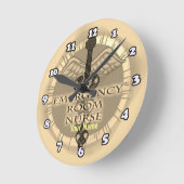 Horloge Ronde infirmière ER Caduceus (Angle)