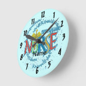 Horloge Ronde Infirmière ophtalmique Motto soins infirmiers pers (Angle)