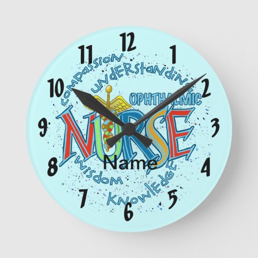 Horloge Ronde Infirmière ophtalmique Motto soins infirmiers pers (Recto)