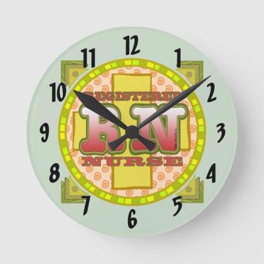 Horloge Ronde Infirmière RN de nuit (Recto)
