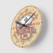 Horloge Ronde Infirmière spécialisée axiome (Angle)