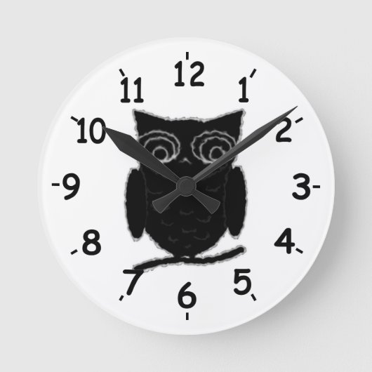 Horloge Ronde Inkblot Owl (Recto)