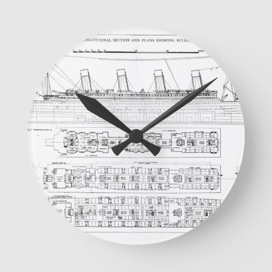 Horloge Ronde Inquiry into the Loss of the Titanic : Cross secti (Recto)
