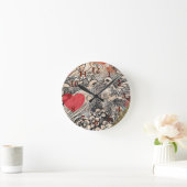 Horloge Ronde Inséparables Heart Red Art Collage (Maison)