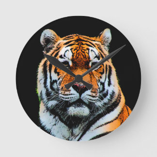 Horloge Ronde Inspiration des yeux de tigre