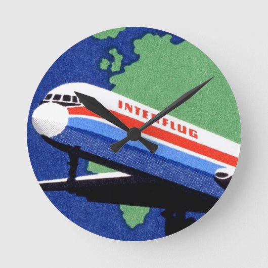 Horloge Ronde INTERFLUG - Compagnie aérienne nationale de DDR, A (Recto)