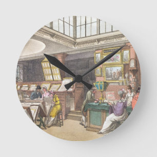 Horloge Ronde Interior from Ackermann's Repository of Arts