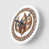 Horloge Ronde International Unity Flame with World Flags Emblem  (Angle)