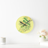 Horloge Ronde Ireland Cities Word Art (Maison)