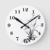 Horloge Ronde Iris chinois - bw (Recto)