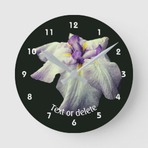 Horloge Ronde Iris Japonais Personnalisé