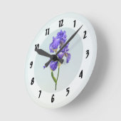 Horloge Ronde Iris triple violet (Angle)