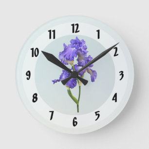 Horloge Ronde Iris triple violet