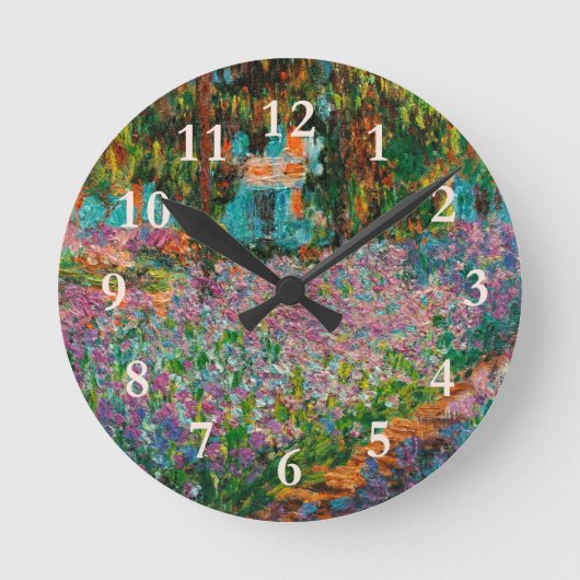 Horloge Ronde Irises Monet Garden Fleurs Giverny (Recto)