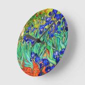 Horloge Ronde Irises par Vincent Van Gogh (Angle)