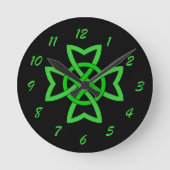 Horloge Ronde Irish Green Celtic Knot (Recto)