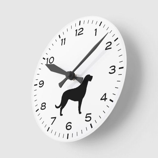 Horloge Ronde Irish Wolfhound Dog (Angle)