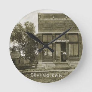 HORLOGE RONDE IRVING KANSAS POST OFFICE PHOTO MARSHALL COUNT KS