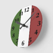 Horloge Ronde Italian Flag Wall Clock (Angle)