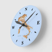Horloge Ronde Italy Map Clock (Angle)