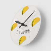 Horloge Ronde It's Taco Time Junk Food Kitchen (Angle)