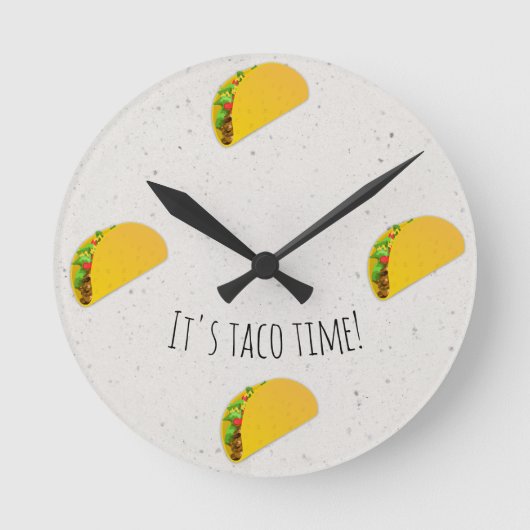 Horloge Ronde It's Taco Time Junk Food Kitchen (Recto)