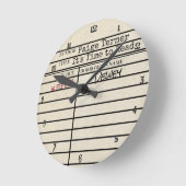 Horloge Ronde "It's Time to Read" Library Due Date Card (Angle)