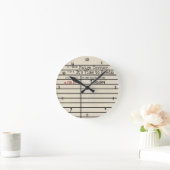 Horloge Ronde "It's Time to Read" Library Due Date Card (Maison)
