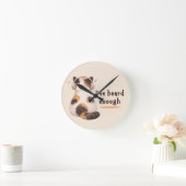 Horloge Ronde "I've heard enough" Cat Wearing Headphone (Maison)
